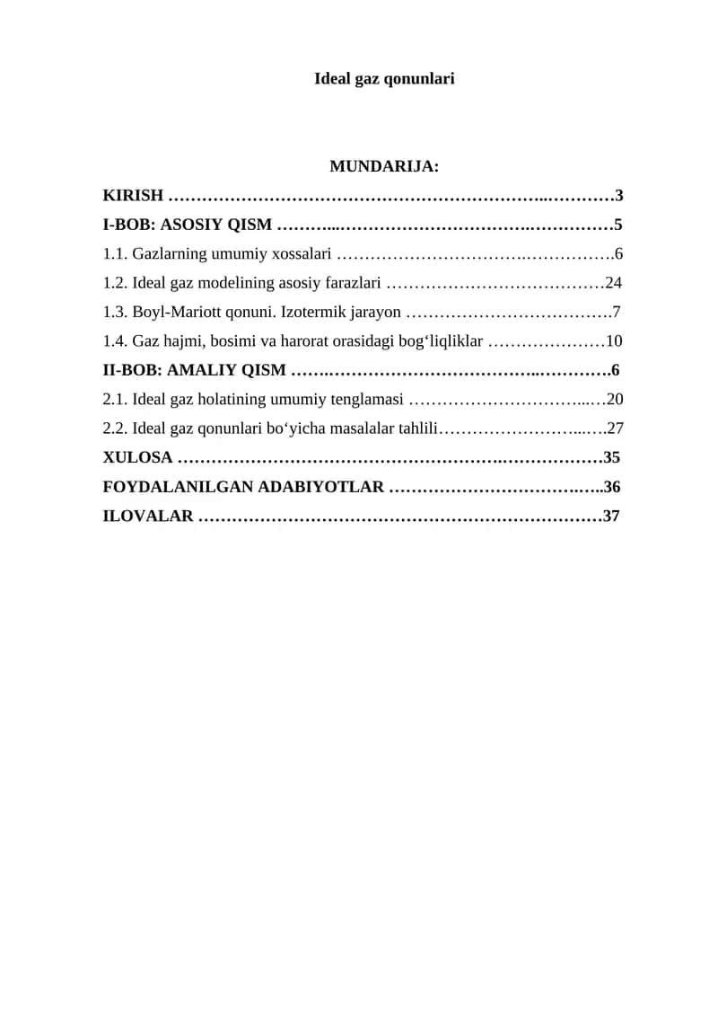 Ideal gaz qonunlari 1