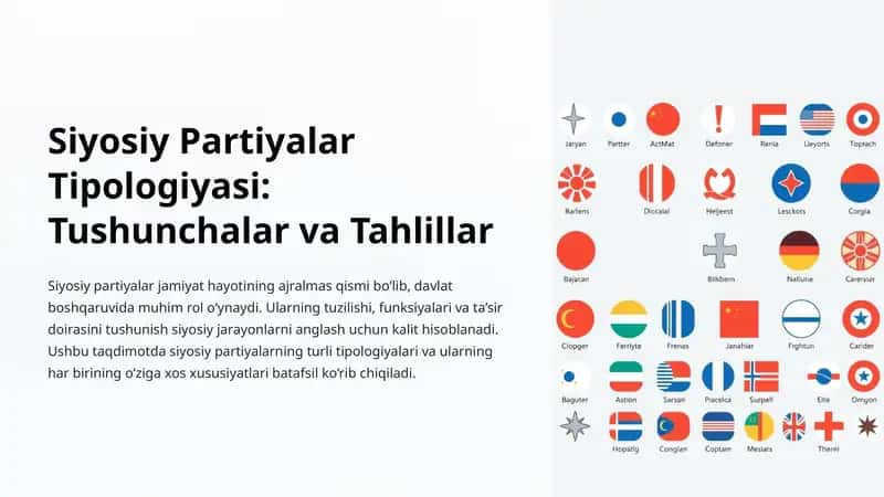 Siyosiy Partiyalar Tipologiyasi: Tushunchalar va Tahlillar 1