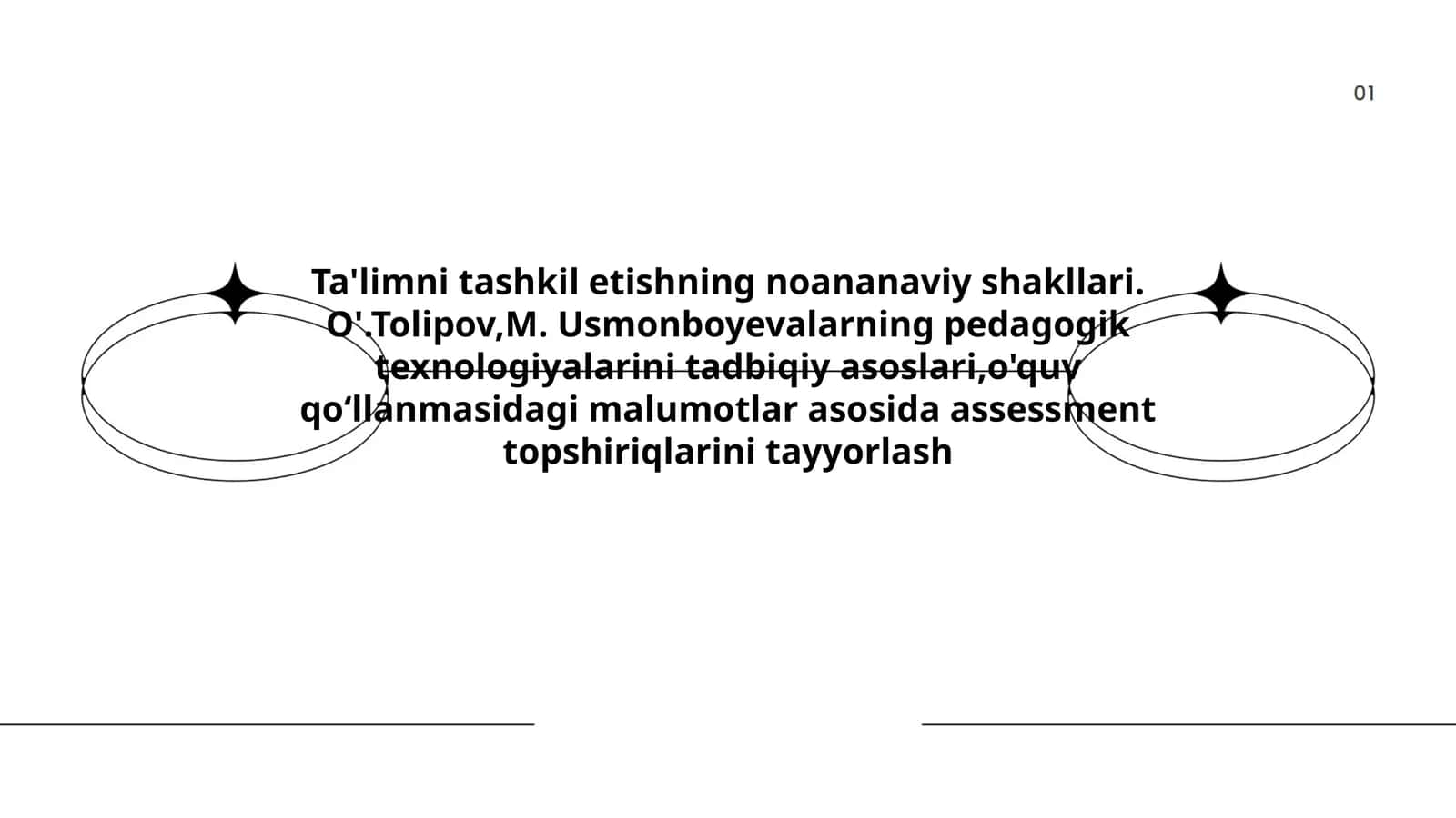 Assessment topshiriqlarini tayyorlash 1