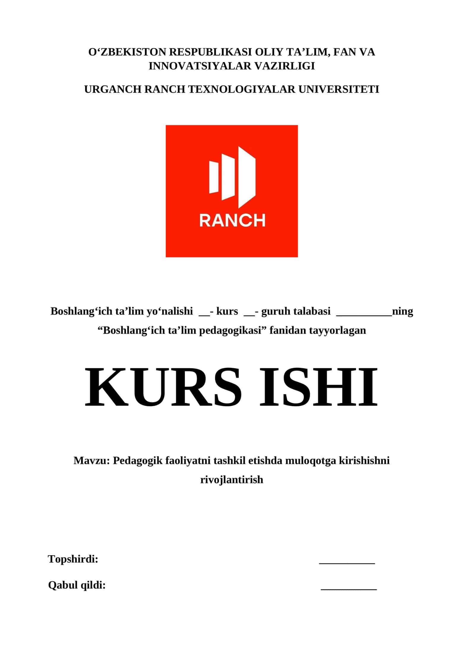 Pedagogik faoliyatni tashkil etishda muloqotga kirishishni rivojlantirish 1