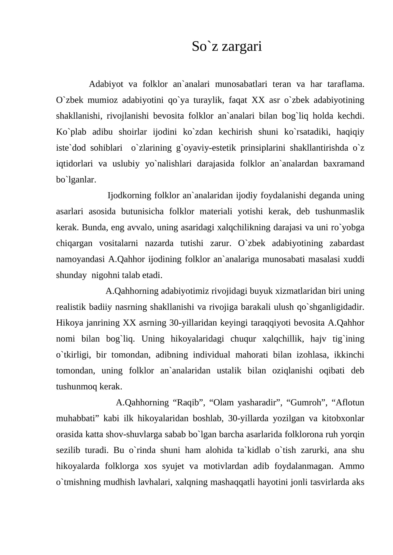 So`z zargari 1