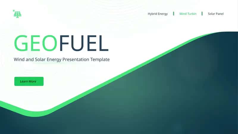 GEOFUEL Wind and Solar Energy Presentation Template 1