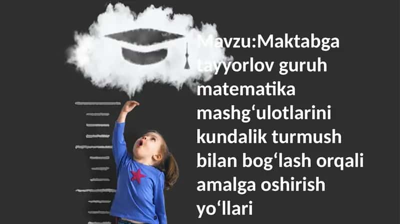 Maktabga tayyorlov guruh matematika mashg‘ulotlari 1
