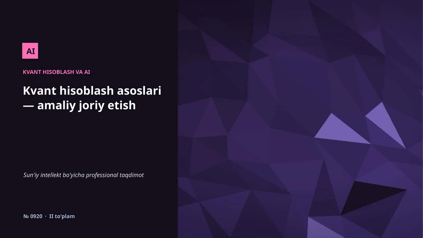 KVANT HISOBLASH VA AI 1