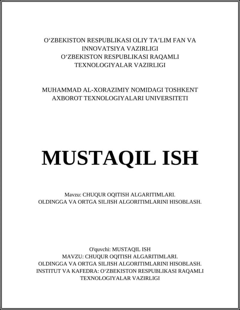 CHUQUR OQITISH ALGARITIMLARI 1