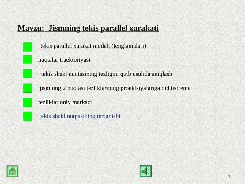 tekis parallel xarakat modeli 1