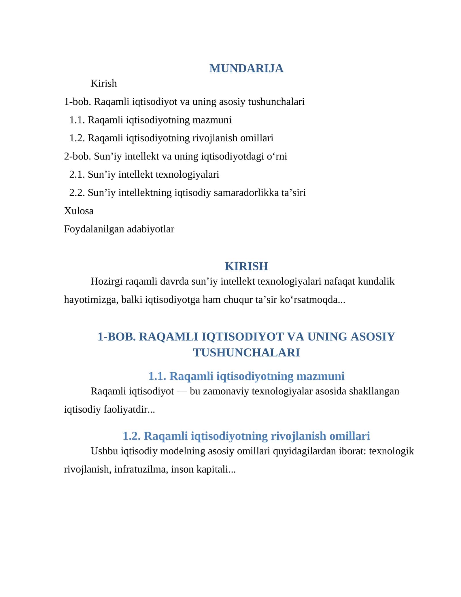 RAQAMLI IQTISODIYOT VA UNING ASOSIY TUSHUNCHALARI 1