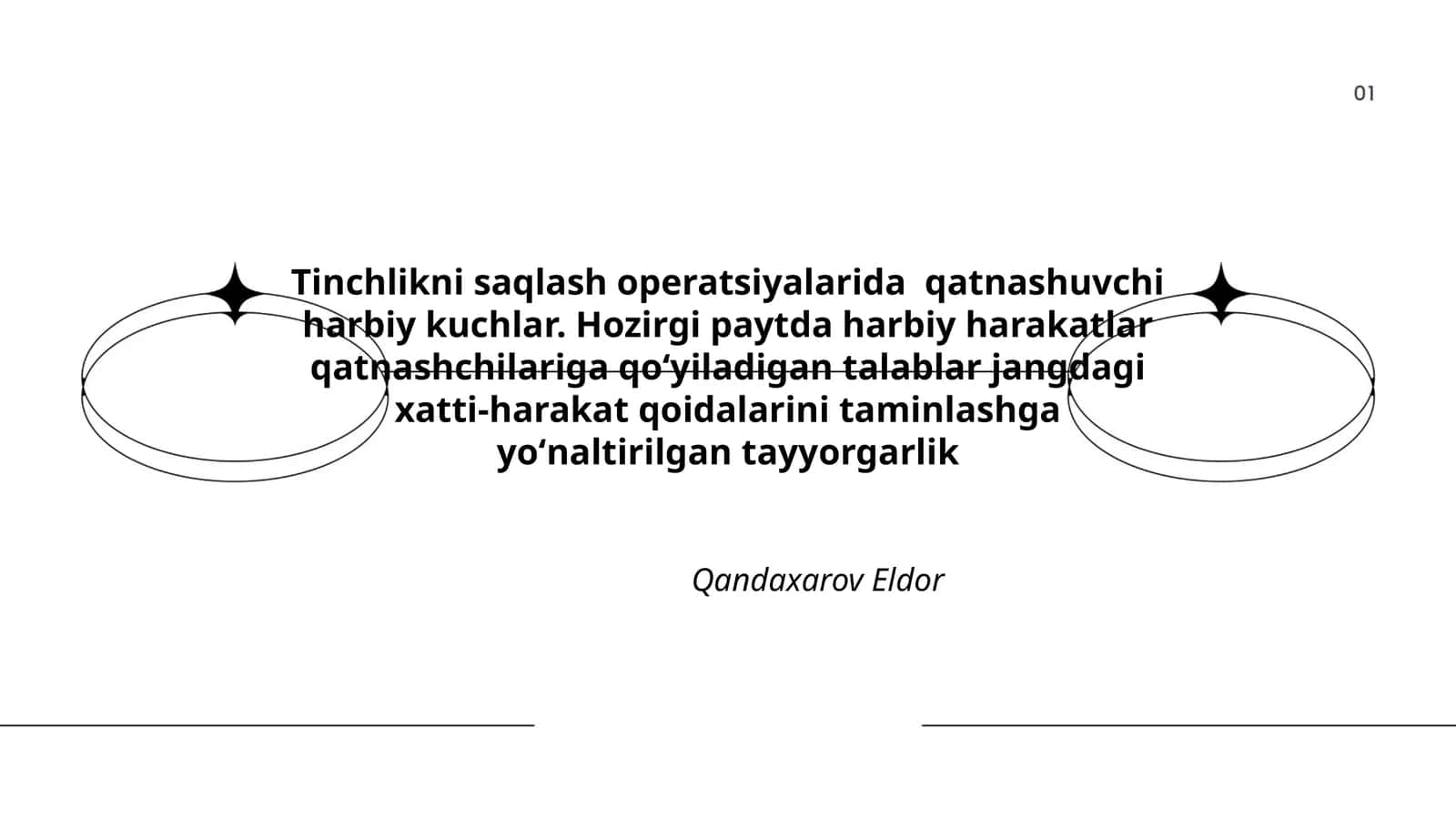 Tinchlikni saqlash operatsiyalarida qatnashuvchi harbiy kuchlar 1