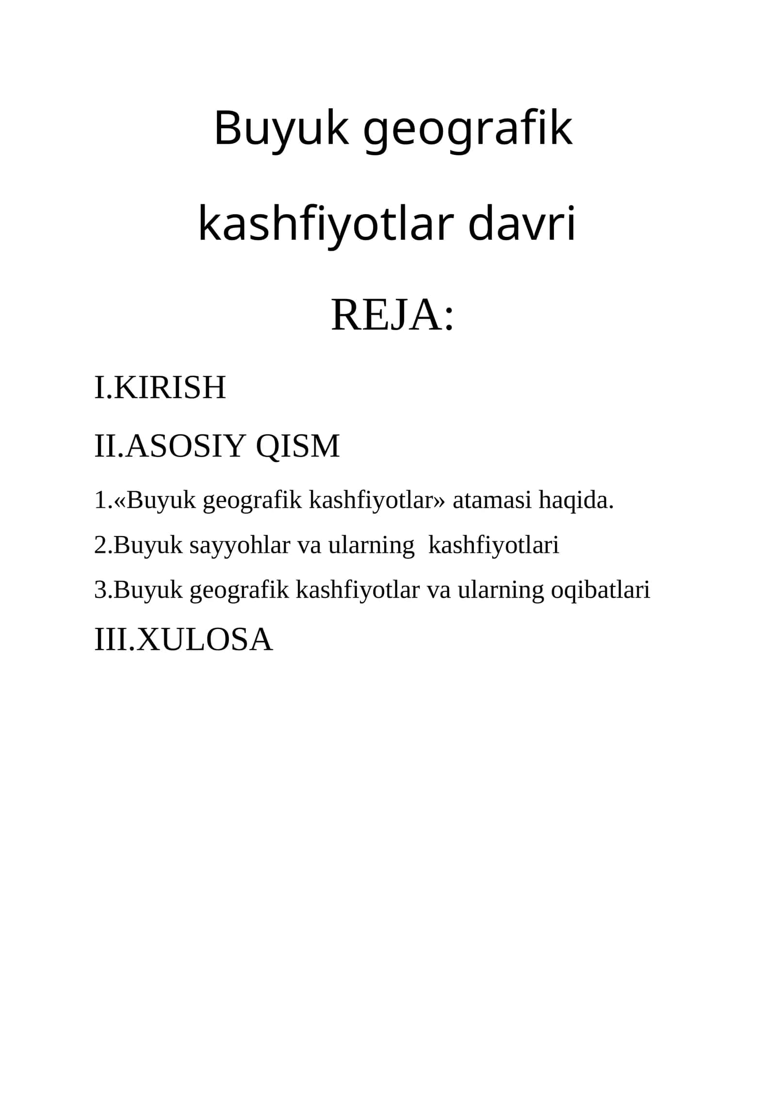 Buyuk geografik kashfiyotlar davri 1