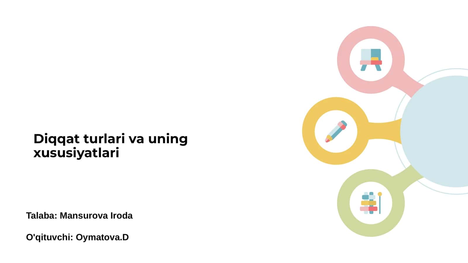 Diqqat turlari va uning xususiyatlari 1