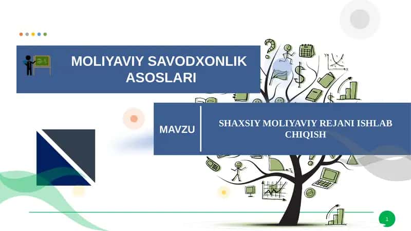 SHAXSIY MOLIYAVIY REJANI ISHLAB CHIQISH 1