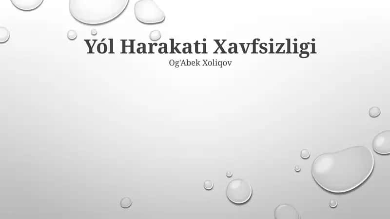 Yól Harakati Xavfsizligi 1