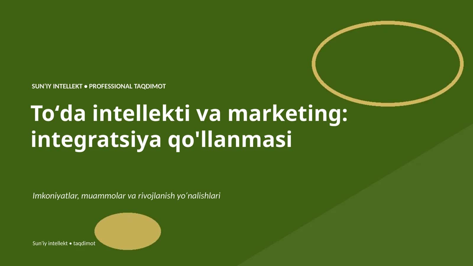 Toʻda intellekti va marketing: integratsiya qo'llanmasi 1