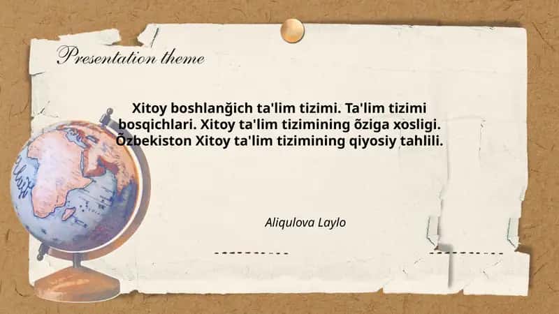 Xitoy boshlanğich ta'lim tizimi 1