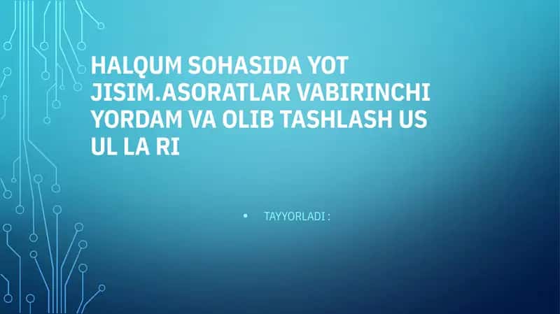 Halqumga yot jism tiqilishi 1