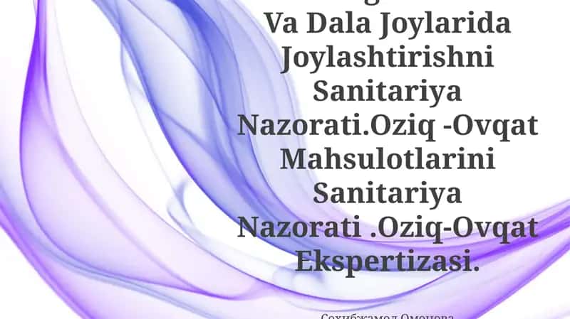 Favqulotda Vaziyatlar Va QoʼShinlar Paytida Evakuatsiya Qilingan Aholining Statsionar Va Dala Joylarida Joylashtirishni Sanitariya Nazorati.Oziq -Ovqat Mahsulotlarini Sanitariya Nazorati.Oziq 1