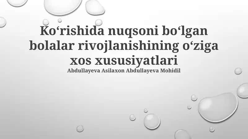 Bolalar rivojlanishi 1