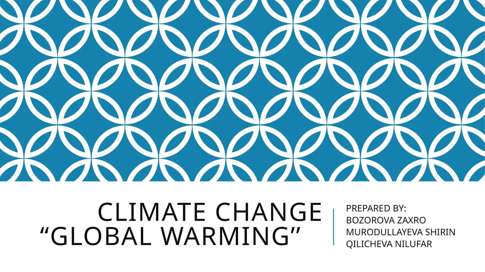 "CLIMATE CHANGE‘GLOBAL WARMING’’ 1