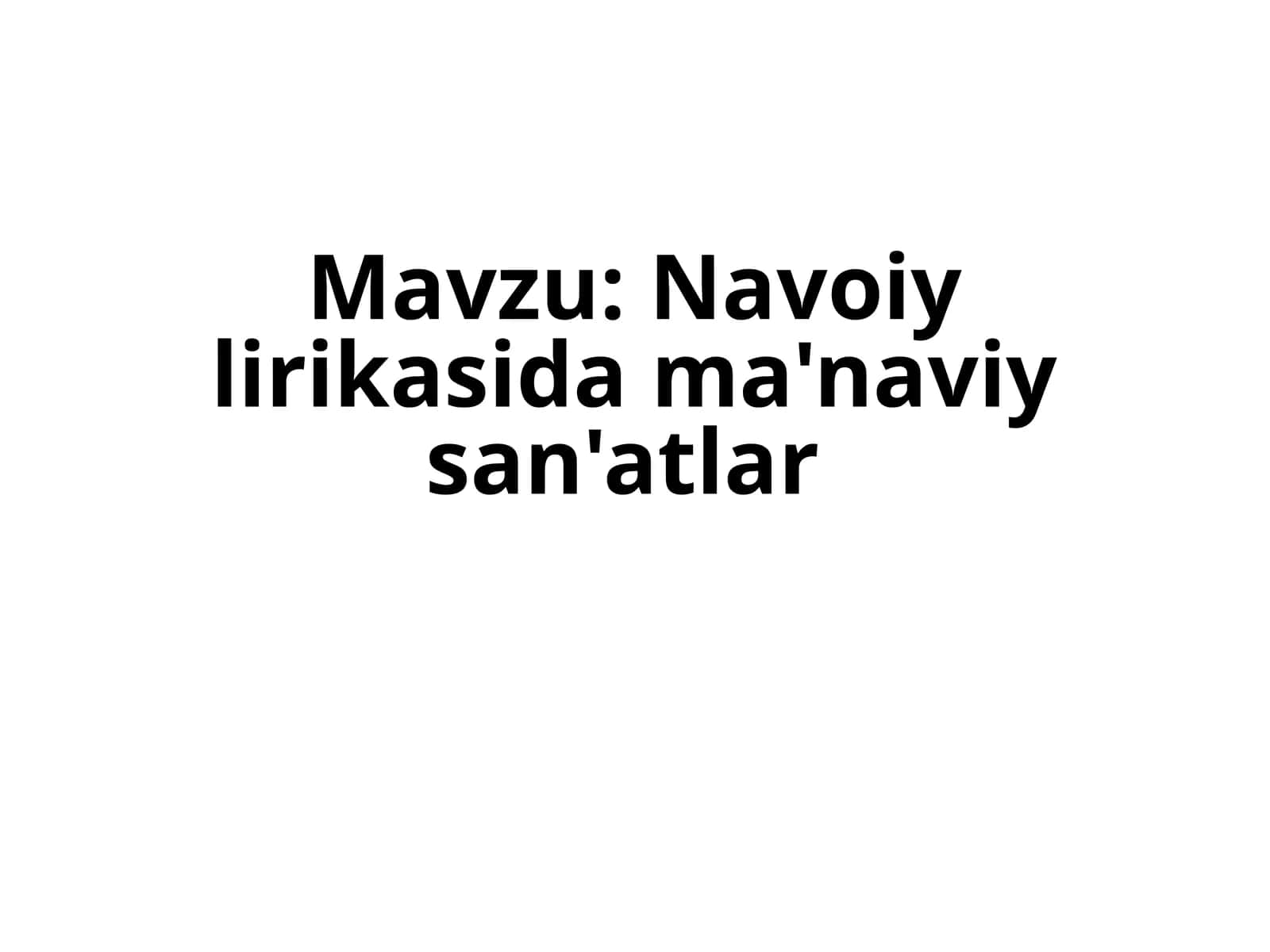 Navoiy lirikasida ma'naviy san'atlar 1