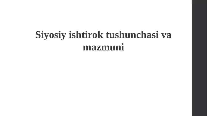 Siyosiy ishtirok 1