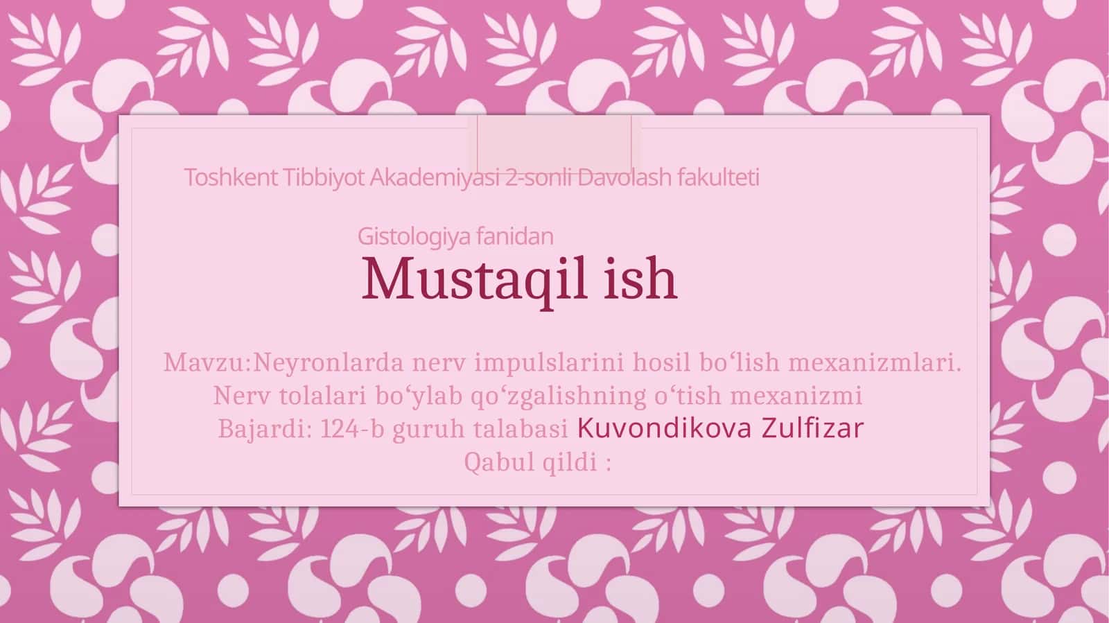 Neyronlardan ervimpulslarini hosil bo‘lish mexanizmlari 1