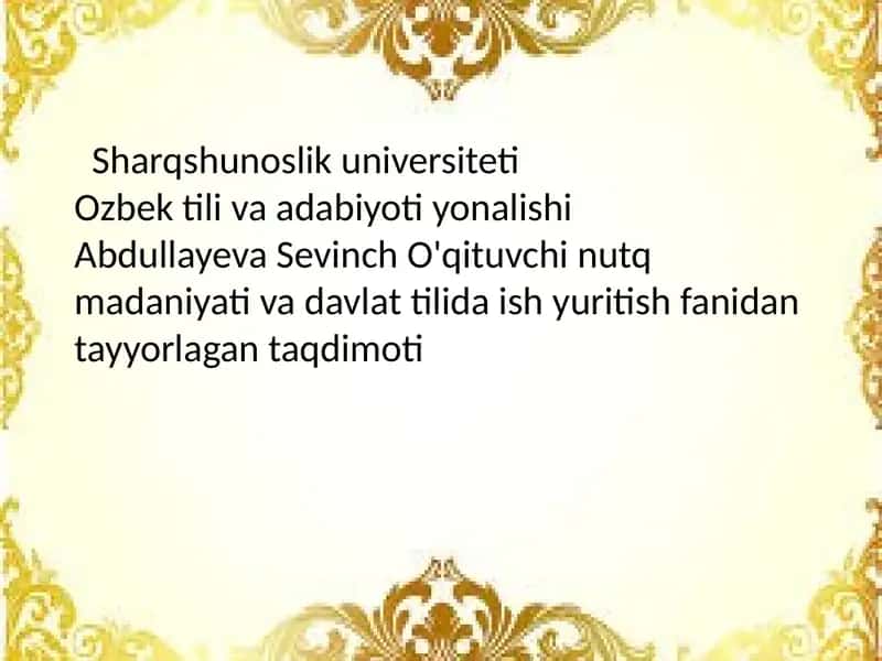 O'zbek tili va adabiyoti yonalishi 1