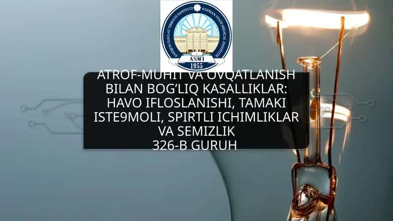 atrof muhit va ovqatlanish bilan bog’liq kasalliklar patologik fiziologiya 1