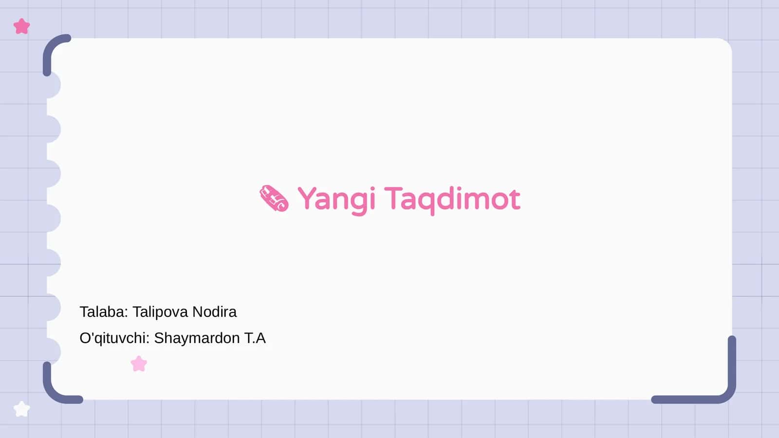 Yangi Taqdimot 1