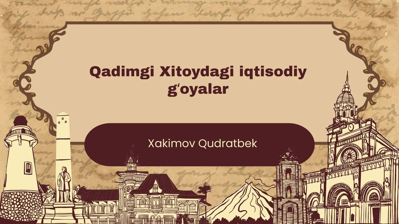 Qadimgi Xitoydagi iqtisodiy gʻoyalar 1