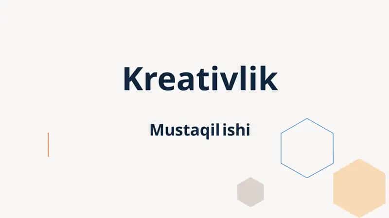 Kreativlik 1