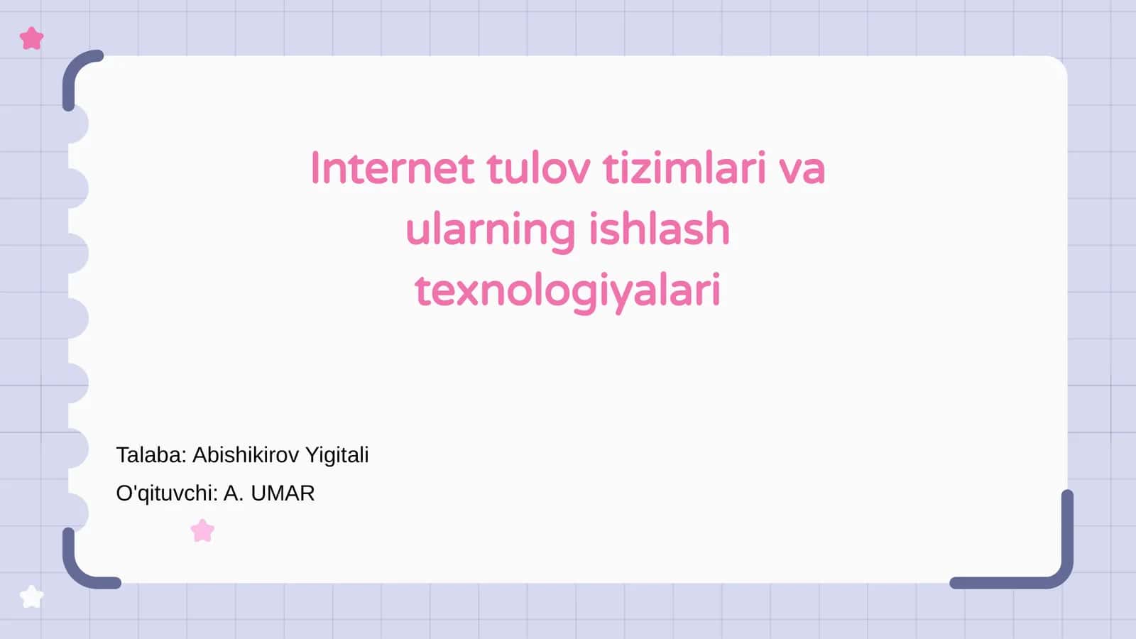 Internet tulov tizimlari va ularning ishlash texnologiyalari 1