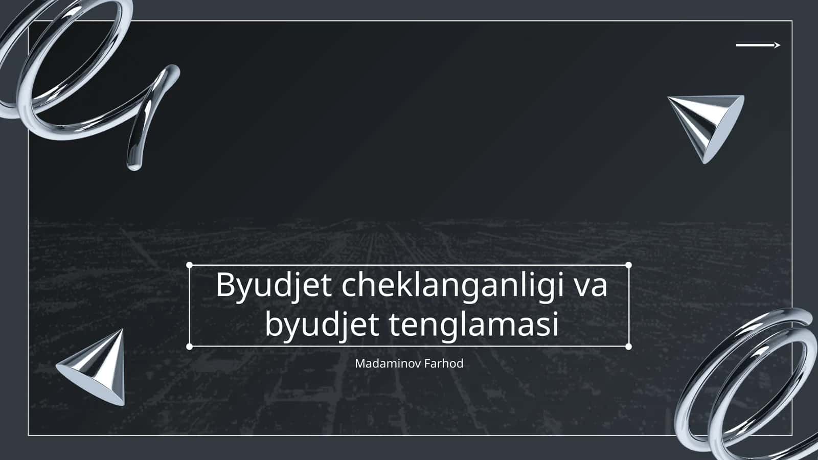 Byudjet cheklanganligi va byudjet tenglamasi 1