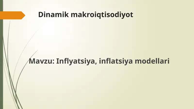 Dinamik makro iqtisodiyot 1