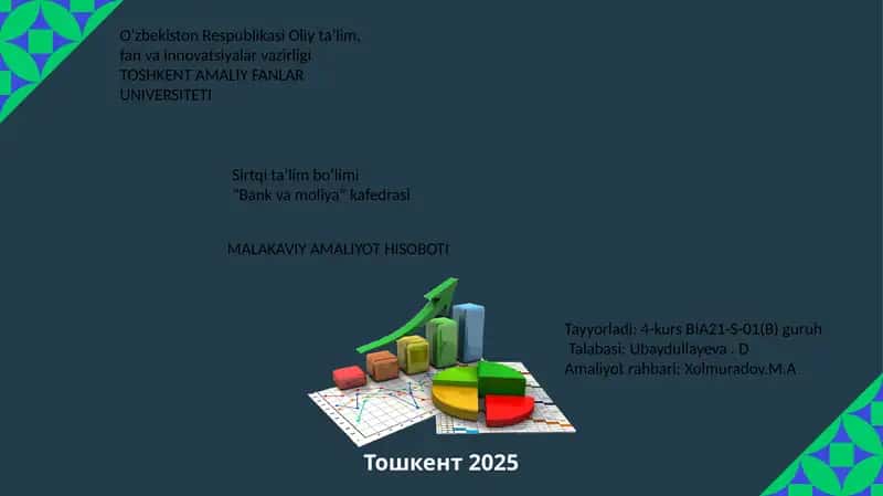 MALAKAVIY AMALIYOT HISOBOTI 1