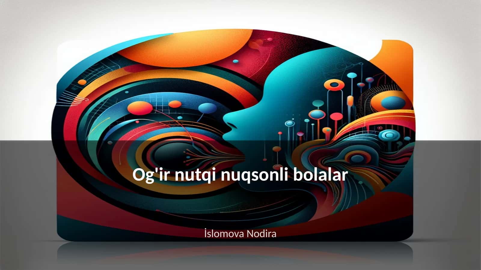 Og'ir nutqi nuqsonli bolalar 1
