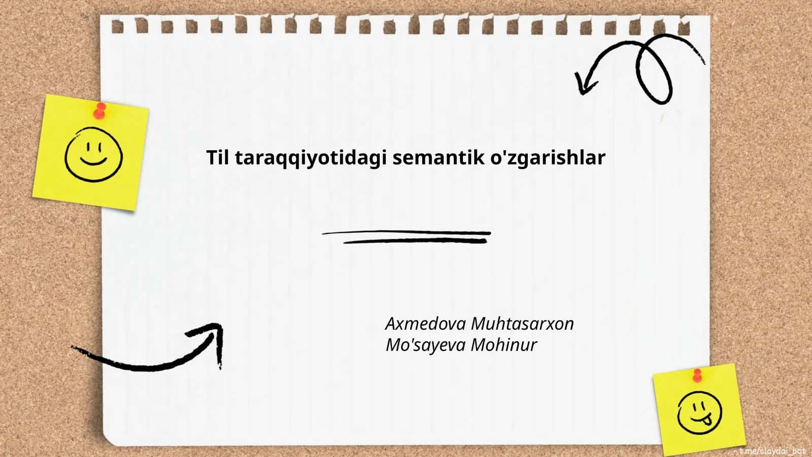 Til taraqqiyotidagi semantik o'zgarishlar 1
