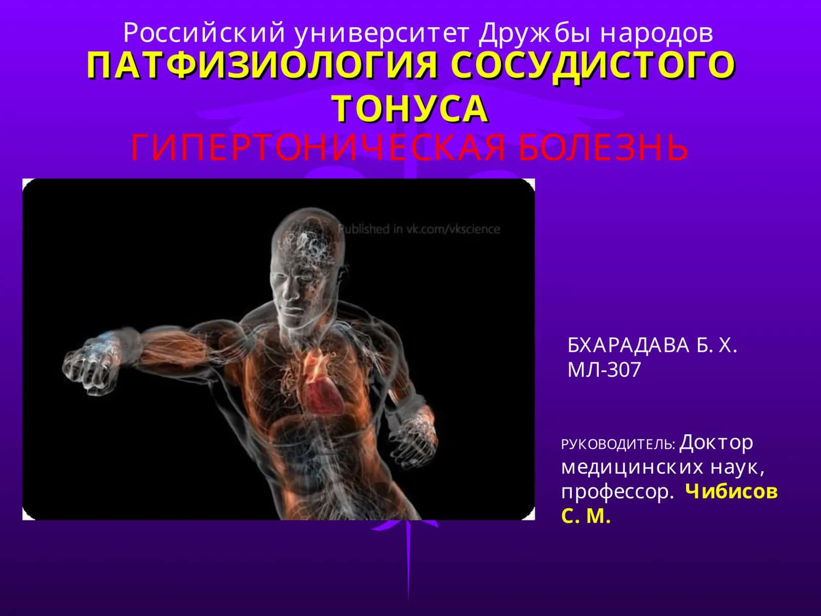 ПАТФИЗИОЛОГИЯ СОСУДИСТОГО ТОНУСА 1