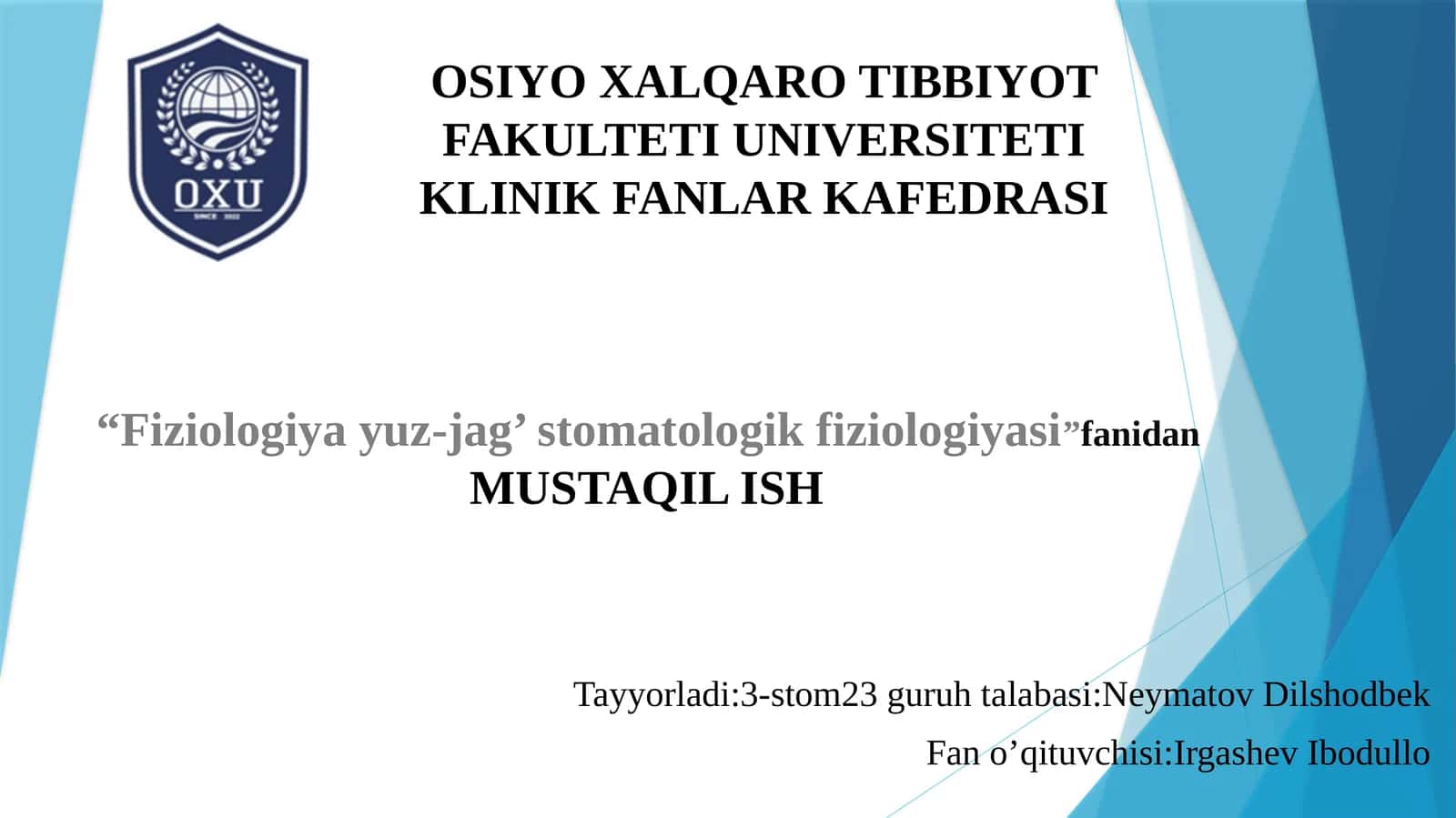 Koronar qon aylanishining xususiyati.QSX va QMX aniqlash usullari 1