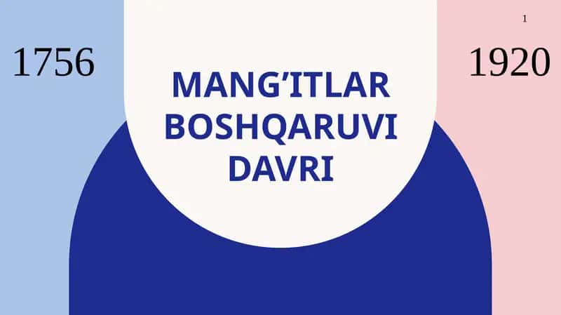 Mang’itlar boshqaruvi davri 1