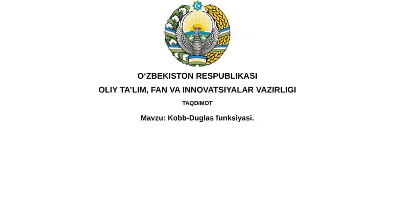 Cobb-Duglas funksiyasi 1