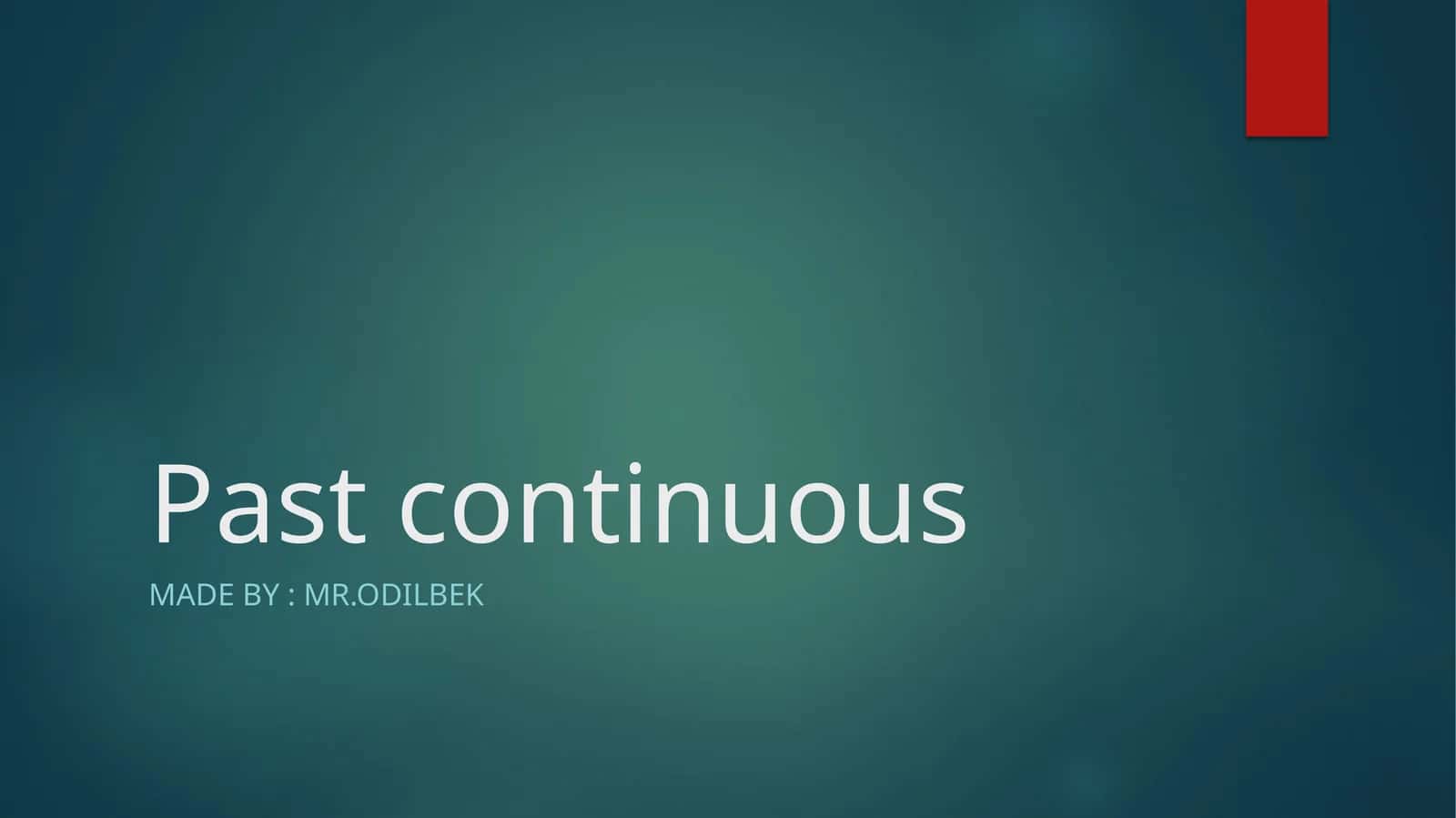Past continuous 1