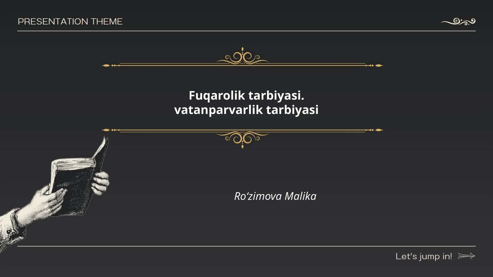 Fuqarolik tarbiyasi.vatanparvarlik tarbiyasi Roʻzimova Malika 1