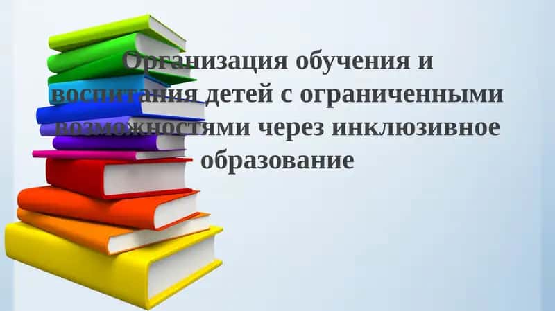 Организация обучения и воспитания детей с ограниченными возможностями через инклюзивное образование 1