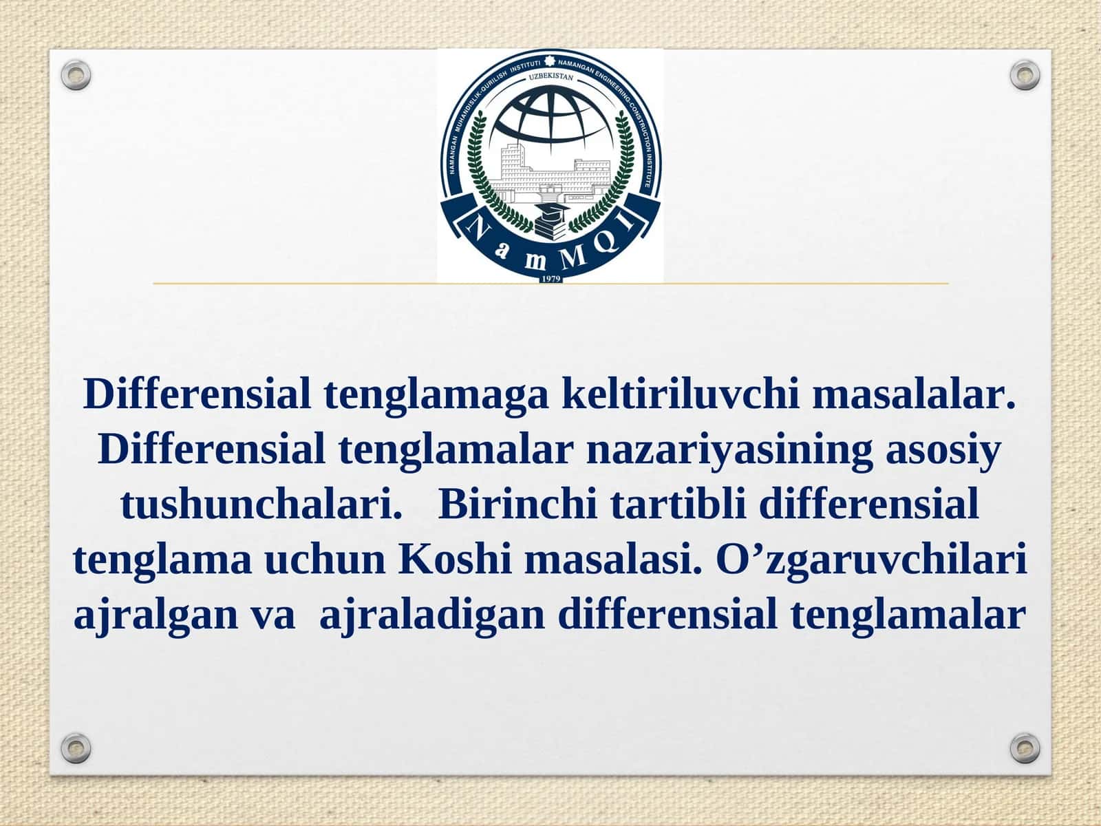 Differensial tenglamalar 1