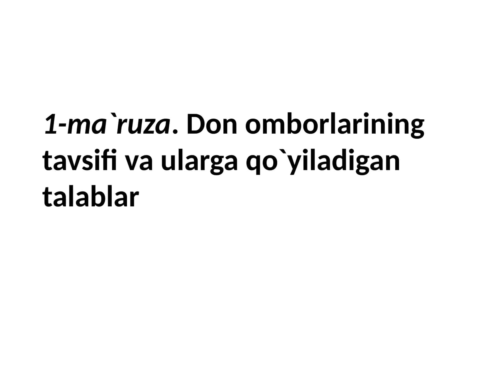 1-ma`ruza.Donomborlarining tavsifi va ularga qo`yiladigan talablar 1
