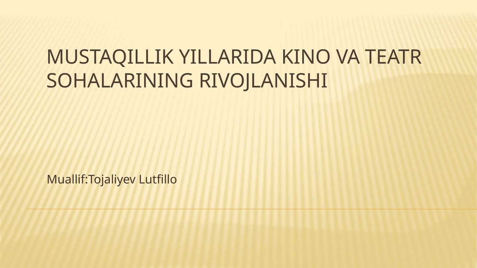Mustaqillik yillaridagi innovatsion teatr sohalari ning rivojlanishi 1