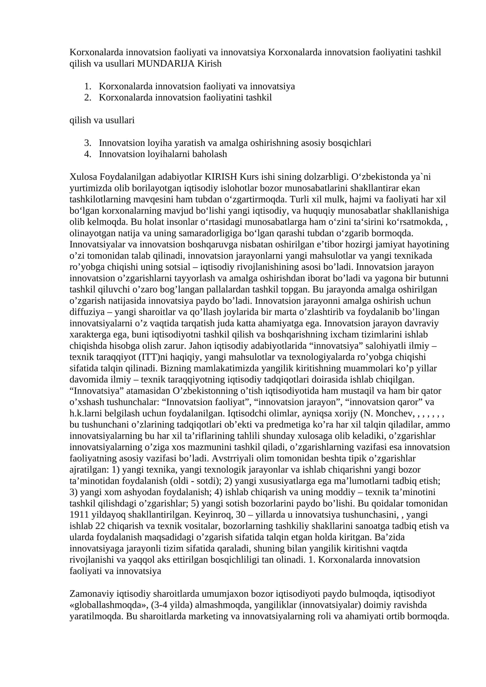 Innovatsion innovatsiya va innovatsioninn foyliyati 1