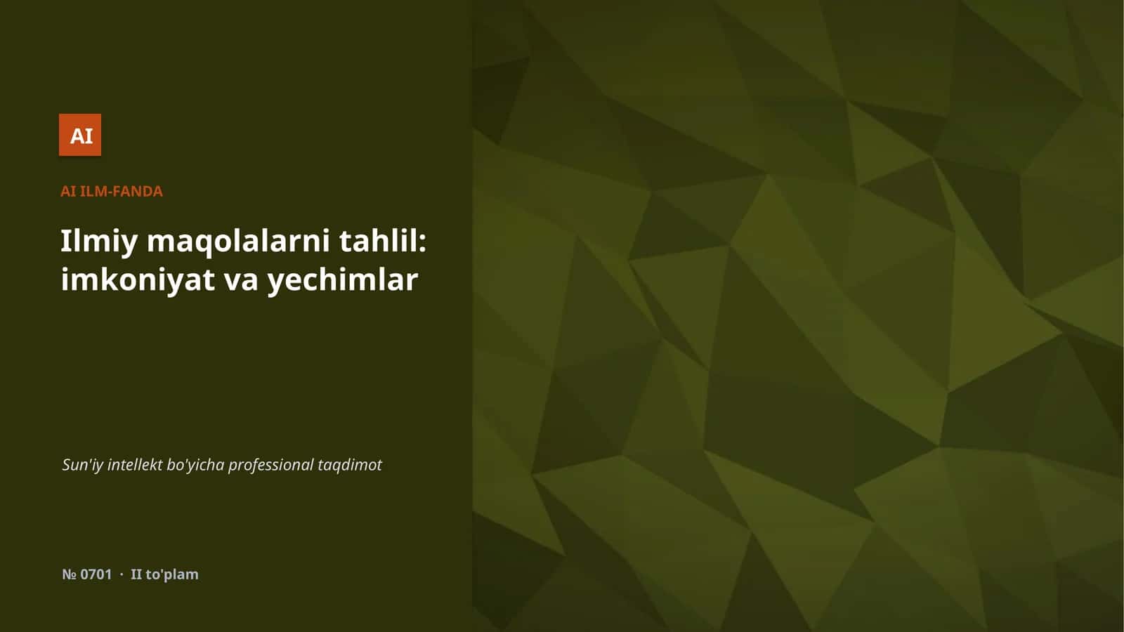 AI ILMIY MAQOLALAR TANQIDIY TAYYORLASH ASOSLARI 1