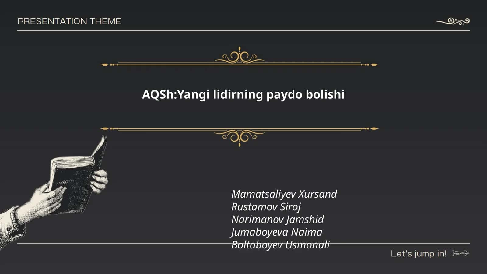 AQSh:Yangi lidirning paydo bolishi 1
