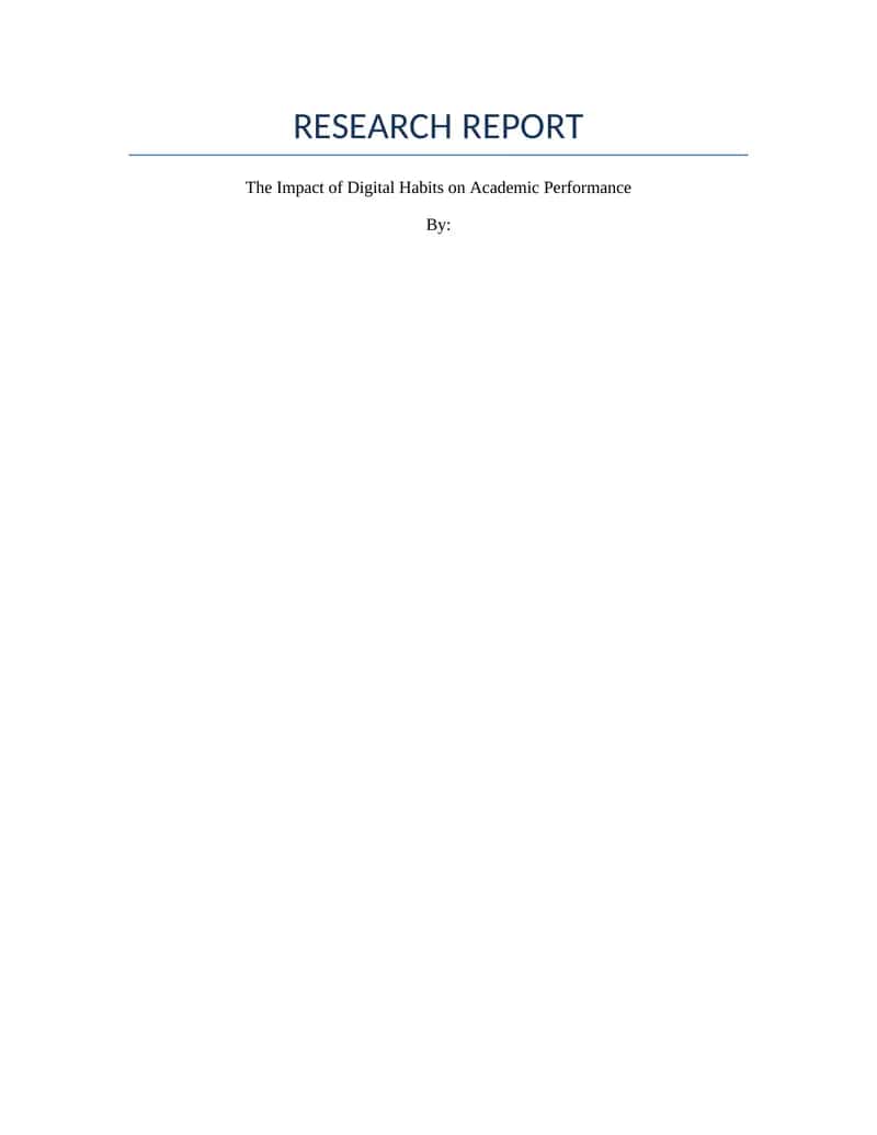 Impact of Digital Habits on Academic Performance 1